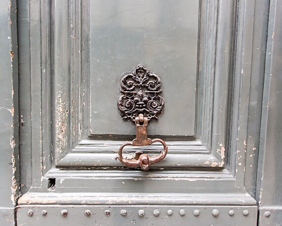 Paris Door Photograph Paris Apartment Wall Art Door Knocker Etsy