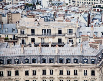 Paris Rooftops Photography Print, Paris City of Light, Paris Architecture Photo Decor, Paris Large Wall Art