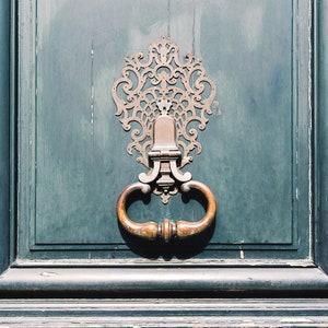 Paris Door Knocker Photo: Vintage Architecture Wall Art