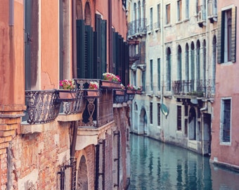 Venice Canal Wall Art Print: Venetian Architecture Photography