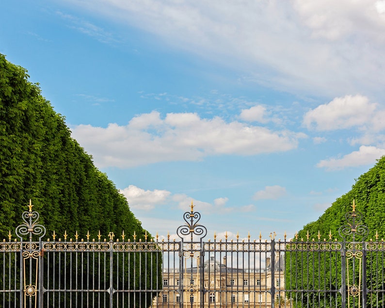 Paris Gardens Wall Decor, Paris France Photography, Paris Large Wall Art, Parisian photography, Luxembourg Gardens image 1