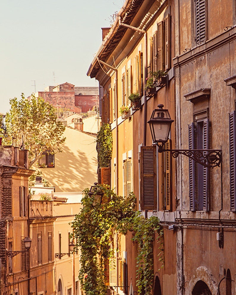 Rome Italy Wall Art Print, Rustic Italy Photography Wall Decor, Rome Italy Travel Gallery Wall Art Photograph, Large Warm Tones Wall Art image 1