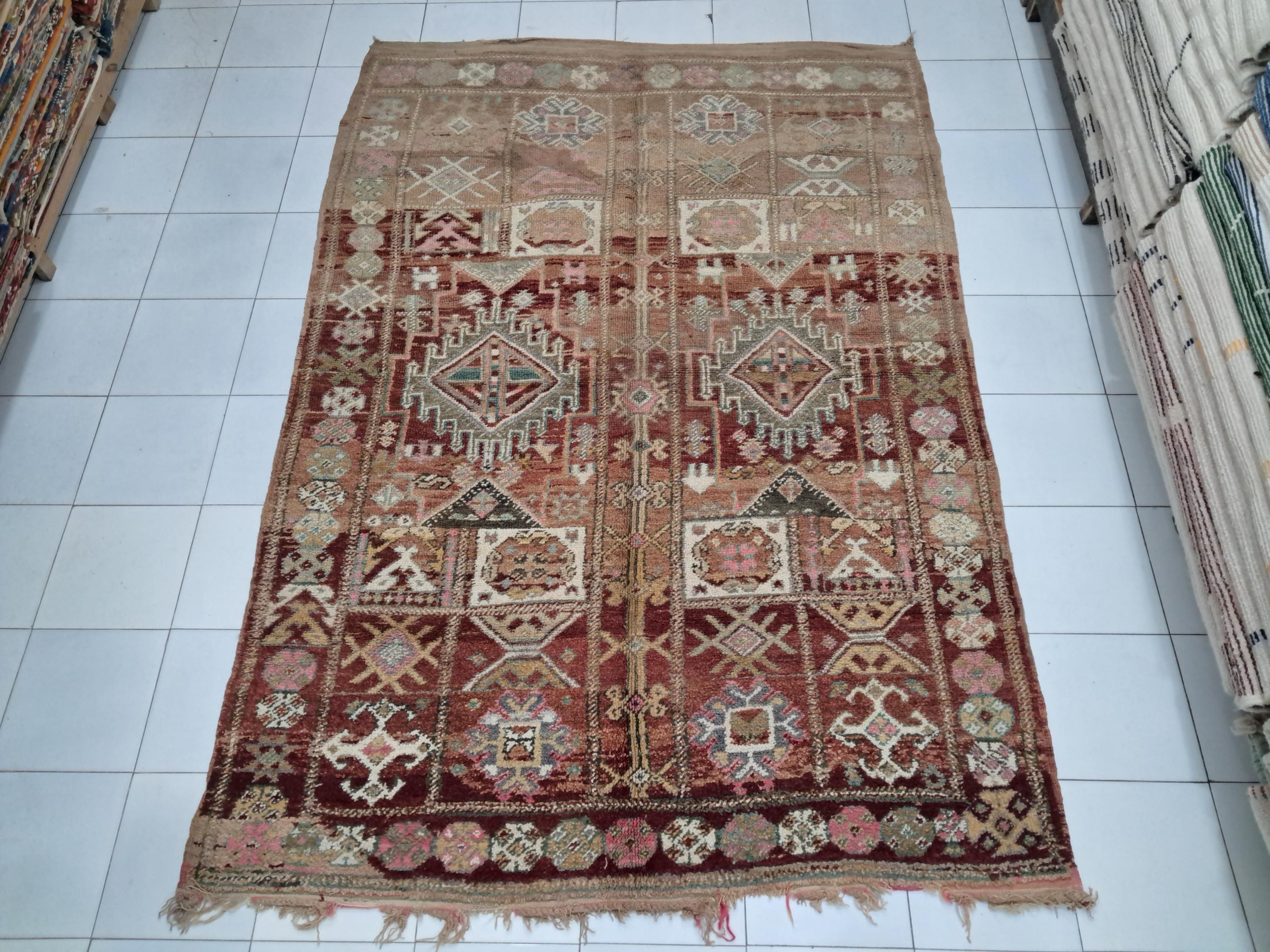 Tapis Marocain Zemmour marron - 294 x 177 cm