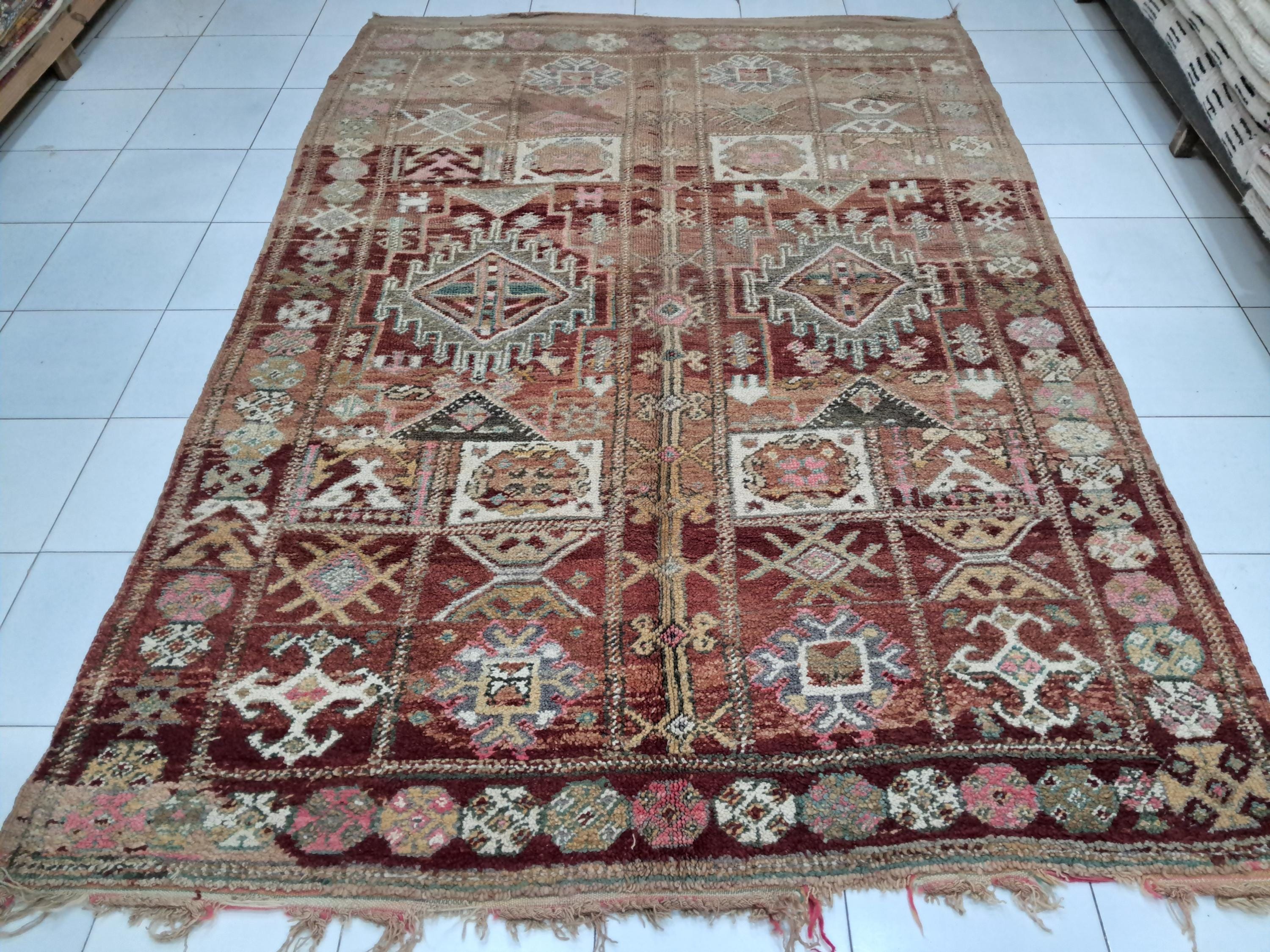 Tapis Marocain Berbère Original Zemmour - Tissé à la main 100