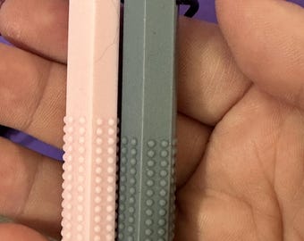 Gemstone Chew Necklace with Bumps: Sensory Oral Motor Aid, Autism ADHD chewelry