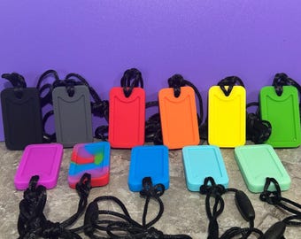 Dog Tag Chew Necklace: Sensory Aid, Oral Motor, ADHD, Autism chewlery