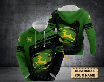 Personalizzato 3D John Deere stampato per uomini e donne, polo, maglietta, felpa con cappuccio con zip, regalo per gli amanti, regalo per lui, regalo di compleanno