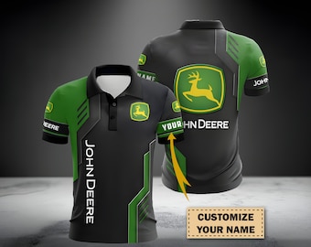 Personalisierte 3D John Deere gedruckt für Männer und Frauen, John Deere Poloshirt, T-Shirt, Zip Hoodie