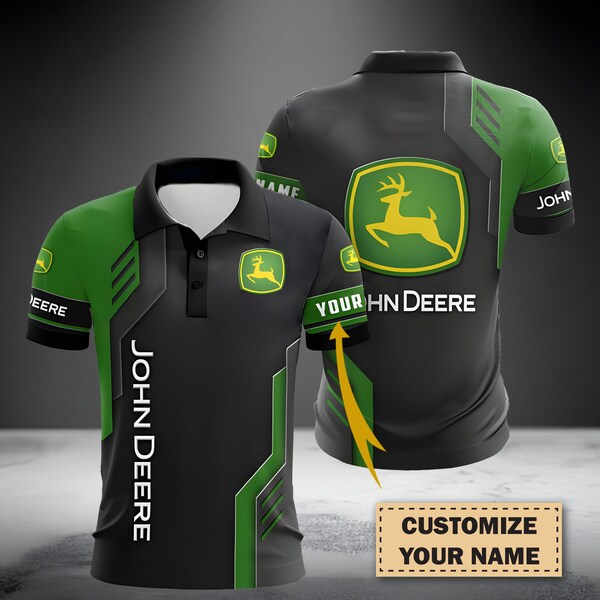 Personalized 3D John Deere Printed For Men And Women, John Deere Polo Shirt, T Shirt, Zip Hoodie