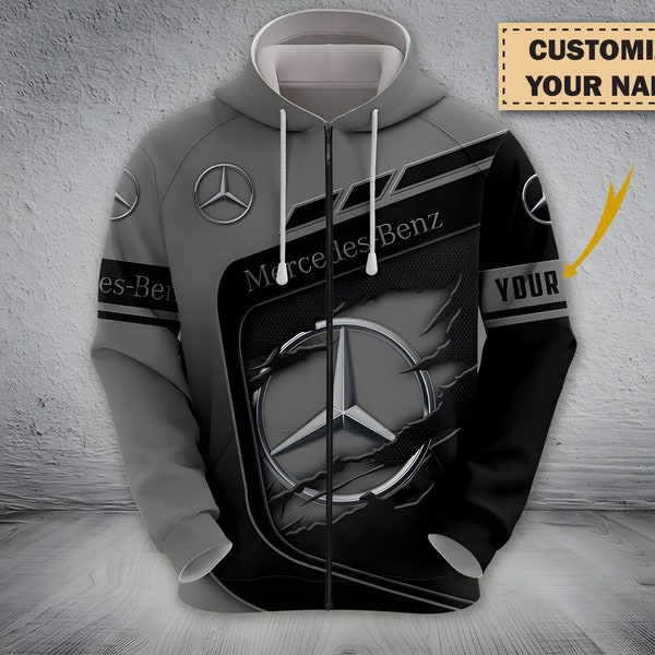 Benutzerdefinierte 3D Mercedes Benz gedruckt Hoodie, Polo-Shirt, T-Shirt, Zip Hoodie, Geschenk für Liebhaber, Geschenk für Männer und Frauen, Geschenk Geburtstag