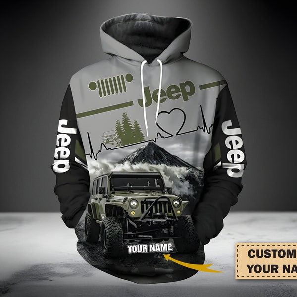 Personalized Jeep 3D Normal Hoodie All Over Printed For Men And Women, T-Shirt, Polo Shirt, Bomber Jacket, Gift Birthday, Gift For Lovers