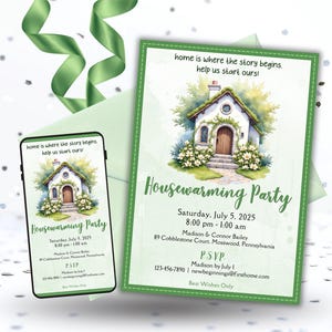 Housewarming Party Einladung, House Warming New Home Einladen, Home Sweet Home Party, Sofort Download bearbeitbare Vorlage und digitale Evite