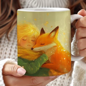 Der kleine Prinz Becher Keramikkaffeetasse Kleiner Prinz Fuchsbecher Geschichte inspirierte Tasse Le Petit Prince Becher Teetasse Kleiner Prinz Freundschaftsbecher