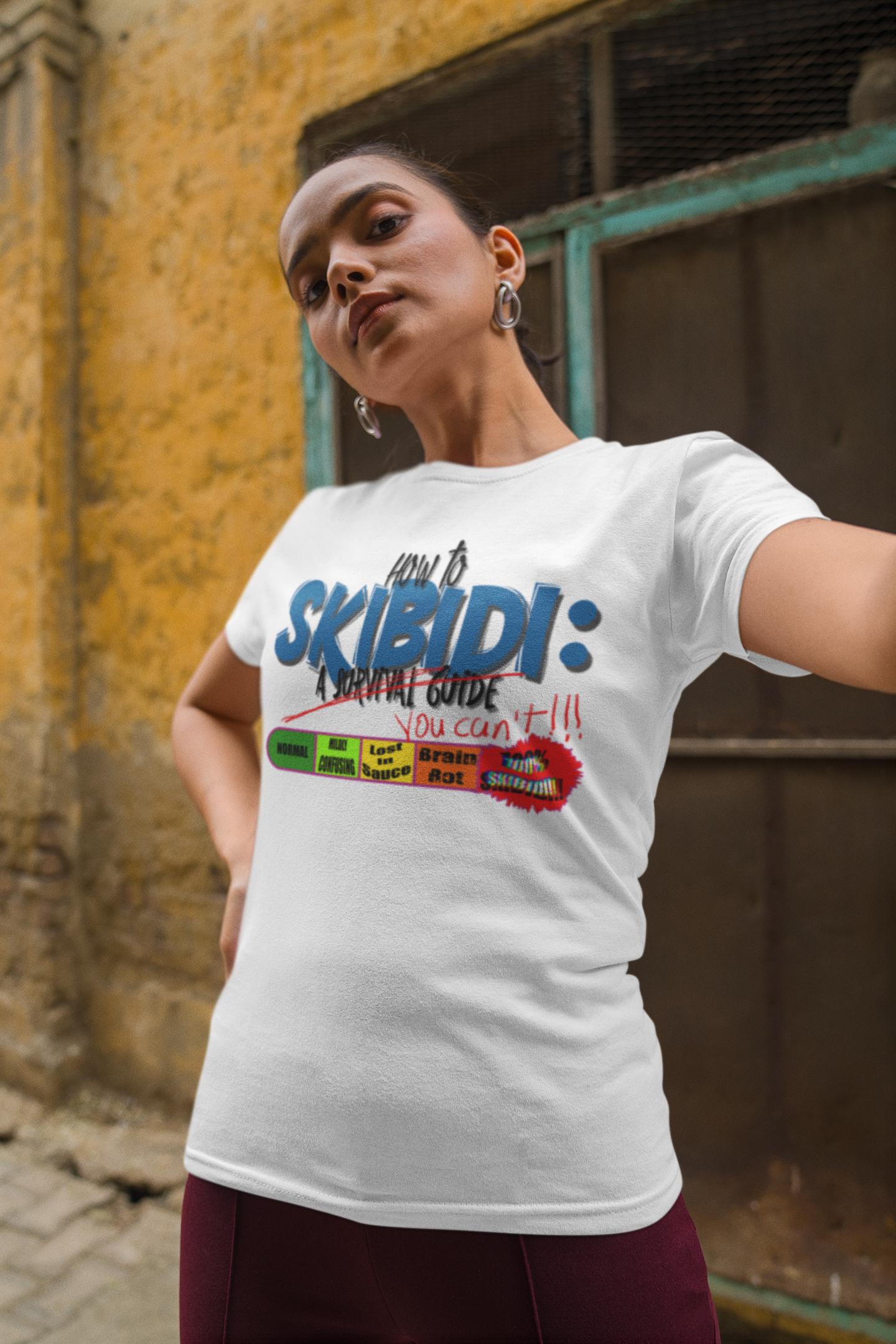 The SKIBIDI Survival Guide Tee - Funny Meme Shirt, Internet Trend Tee, Unisex Skibidi Apparel, TikTok Viral Fashion, Hilarious Statement Tee