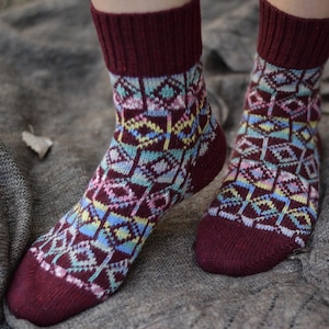 Handmade merino wool socks, Warm winter socks