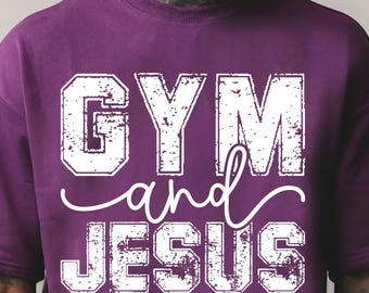 Gym and Jesus PNG SVG EPS Eps (Digital Download)