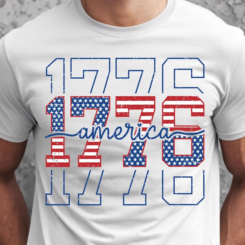 Vintage USA flag 1776 design PNG for patriotic shirts