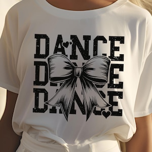 Dance Bow SVG: Distressed Shirt Design, Dancer Gift (Digital Download)