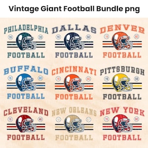 18 Giant Football PNG Bundle – Vintage Football T-Shirt & Sublimation Designs for Sports Fans