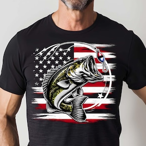 USA Fish Flag PNG: Patriotic Fishing Design (Digital Download)