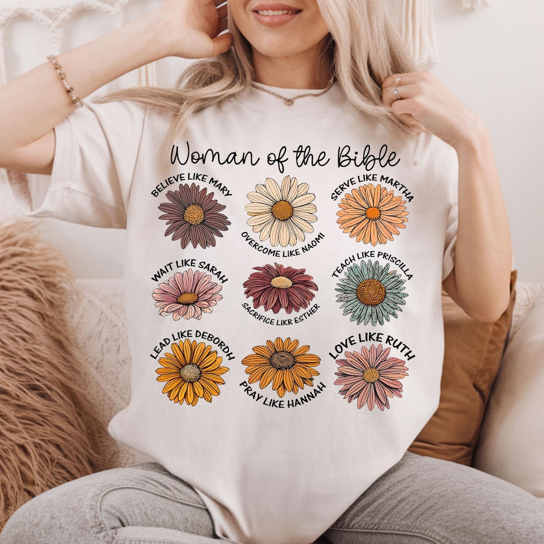 Women of the Bible Daisy Flower PNG | Christian Floral Sticker Design ...