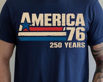 Estados Unidos 76 PNG – Diseño patriótico vintage de los 250 años de EE. UU. (Descarga digital)