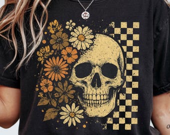Floral Skull PNG: Vintage Gothic Sublimation Design (Digital Download)