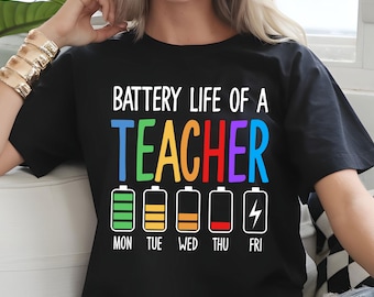Lärarens batteritid PNG: Rolig tillbaka till skolan clipart (digital nedladdning)