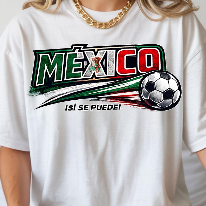 Mexico Football PNG – World Cup 2026 Soccer Fan Shirt