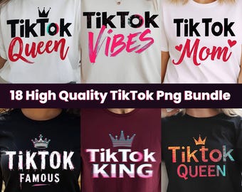 TikTok PNG Bundle: Trendy T-Shirt Designs (Digital Download)