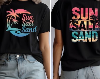Beach Sunset PNG Bundle: Retro Clipart, T-Shirt Design (Digital Download)