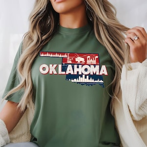 Oklahoma PNG | impression vintage de conception de carte d'État pour un souvenir de voyage et une décoration intérieure | Conception de t-shirt | Téléchargement numérique