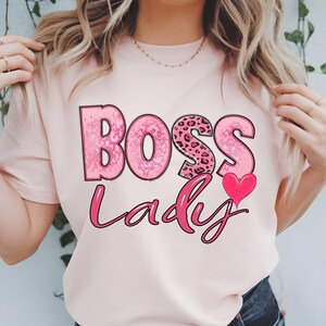 Boss Lady PNG: Leopard Print Sublimation Design (Digital Download)