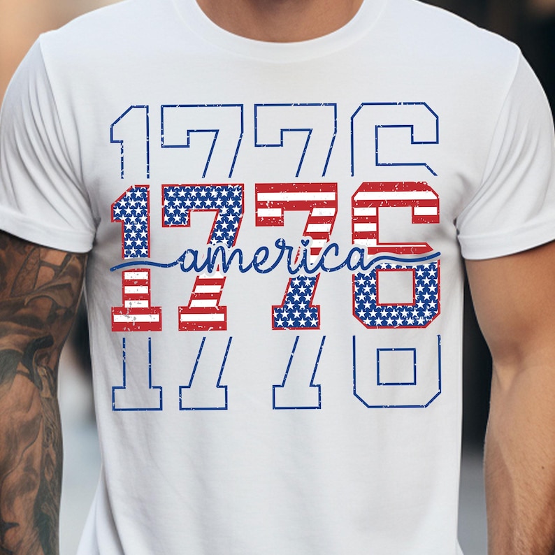 Vintage America 1776 flag PNG for 4th of July celebrations