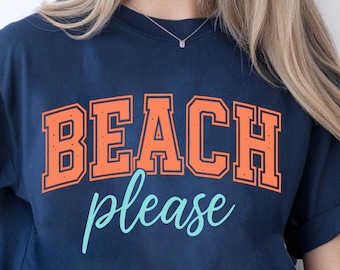 Beach Please PNG: Funny Summer Vacation Sublimation Design (Digital Download)