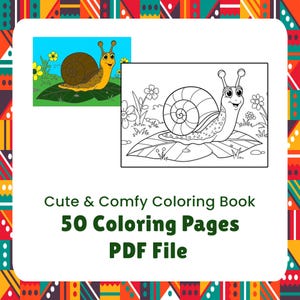 Fun and Cute Coloring Book for Kids - 50 Printable Pages (PDF)