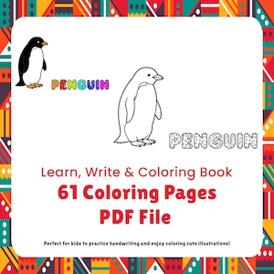 Printable Coloring and Tracing Book for Kids - 61 Fun Pages to Write and Color (PDF)