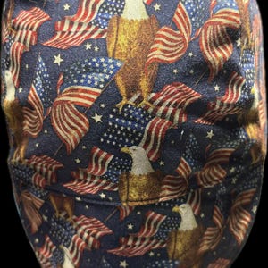 Custom Welding Hat, Reversible, Breathable Cotton, Made to Order Eagle and Flag