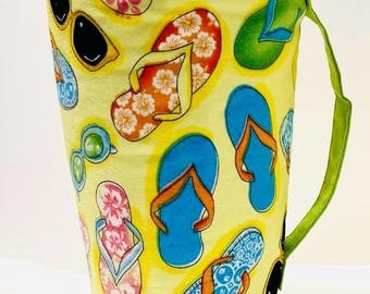 Handmade Insulated Cup Sleeve with Handle: 32 oz, Many Fabrics
