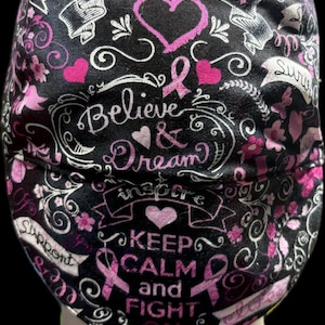 Custom Welding Hat, Reversible, Breathable Cotton, Made to Order Breast Cancer