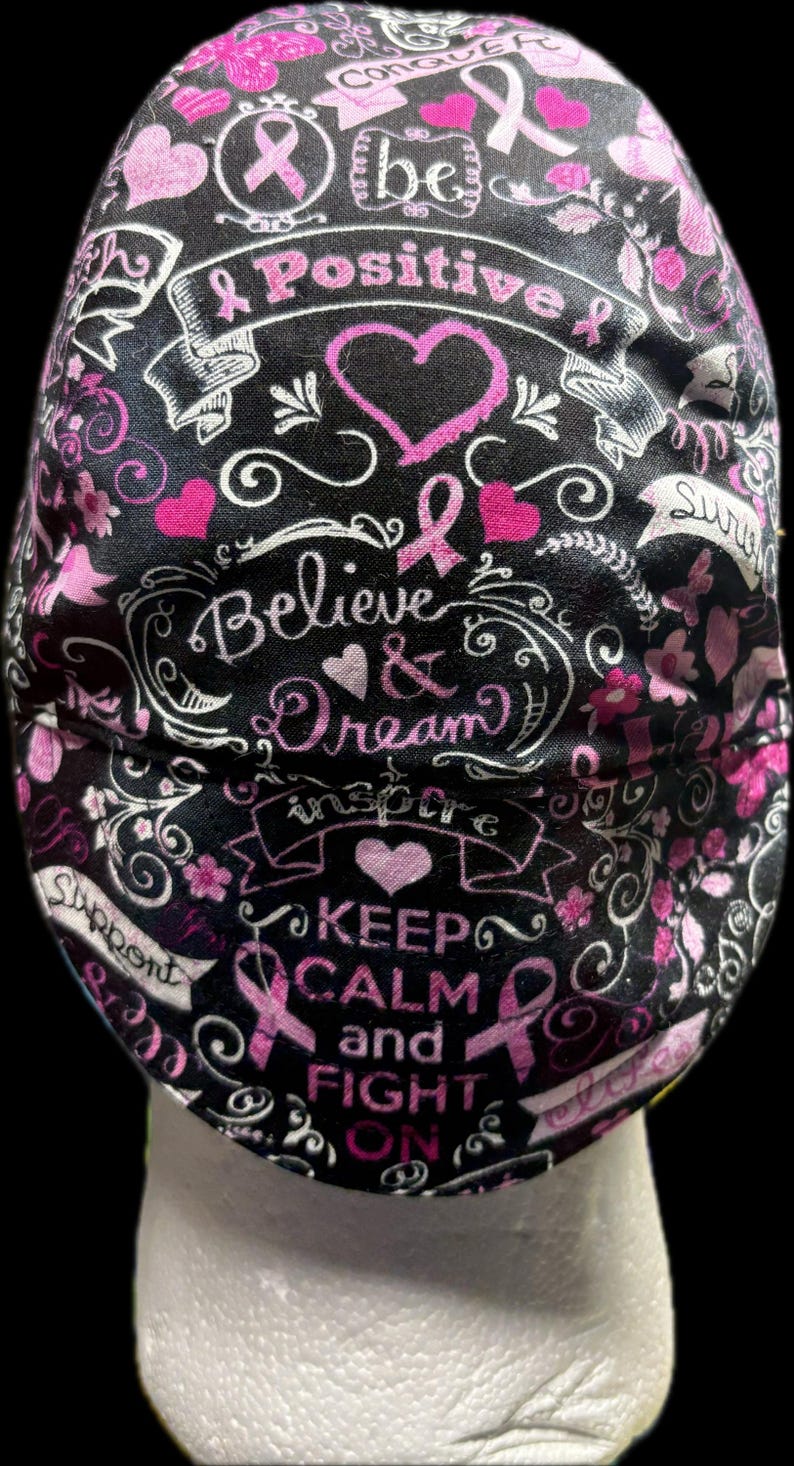 Custom Welding Hat, Reversible, Breathable Cotton, Made to Order Breast Cancer