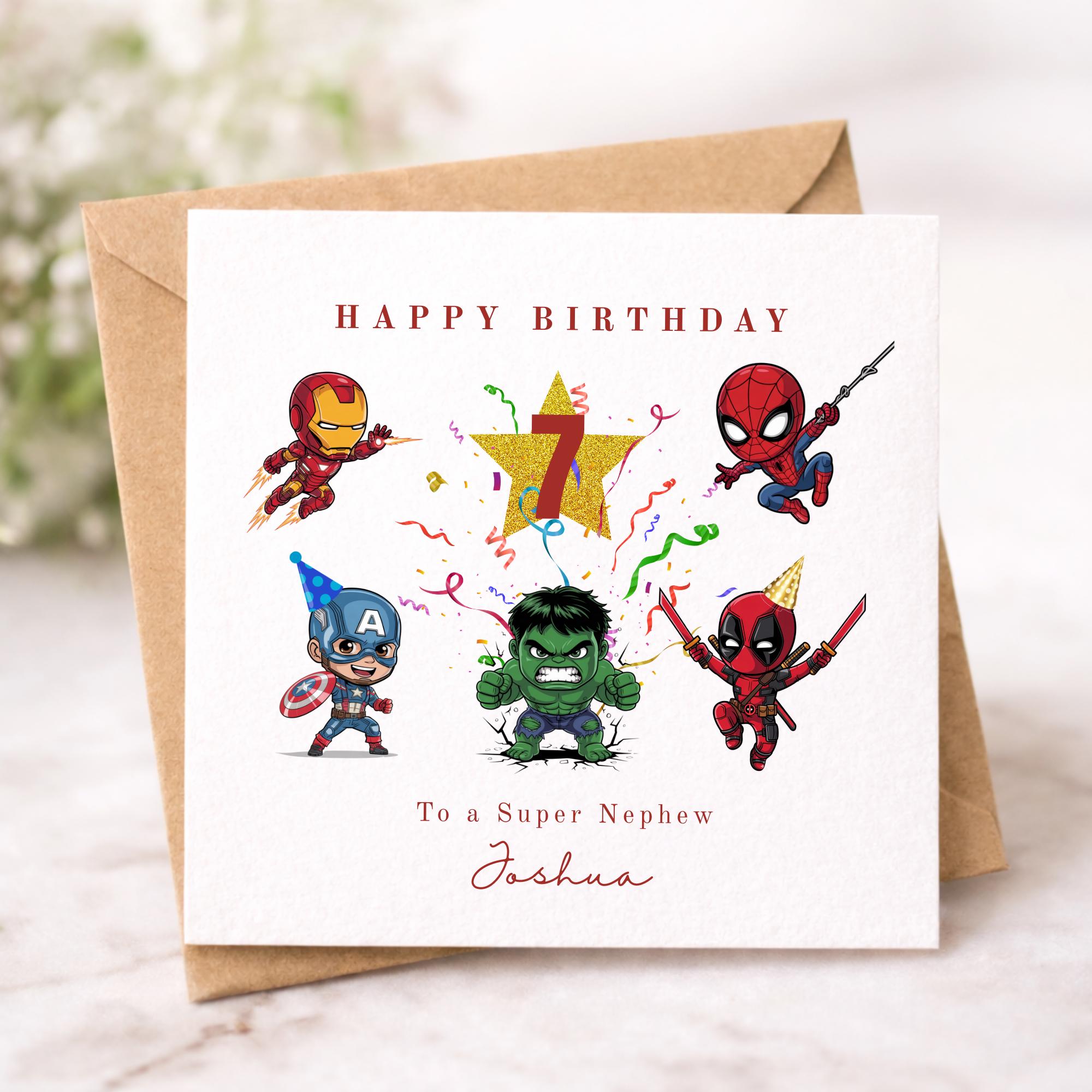 PrintZania Personalised Rangers Football Birthday Card – For Son, Grandson, Dad, Brother, Uncle (15cm X 15cm)