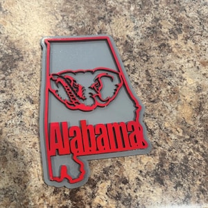 Custom College Football Team Wooden Sign: Laser Cut State Outline