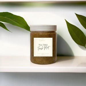 Tea Tree and Fresh Mint Shea Sugar Scrub – Invigorating & Refreshing Body Scrub