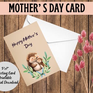 Mothers Day Card, Mothers Day Gift, Happy Mother's Day Card, Card For Mum, Mother's Day Greeting Card, Instant Download, Cute Greeting Card