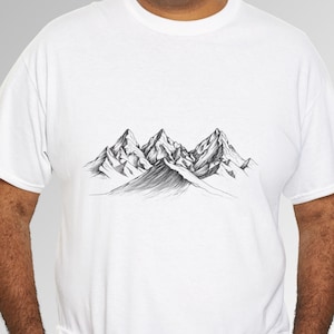 Mountain TShirt Unisex Nature Shirt Nature Mountain Art Gift Outdoor Shirt