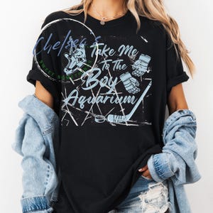 ボーイアクアリウムに連れてってTシャツ｜ホッケーロマンス読者｜読書好きシャツ｜本好きシャツ