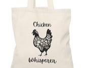 Chicken Whisperer Tote Bag - Eco-Friendly Reusable Shopping Bag, Hen Design, Perfect for Farm Lovers, Gifts, Gardening