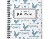 Personalized Rooster Spiral Notebook - Perfect for Journaling, School, Work, Gifts for Students, Unique Planner
