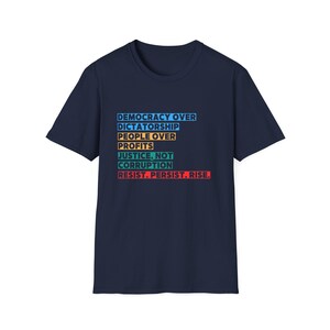 Democracy Over Dictatorship T-Shirt, Activism Tee image 7